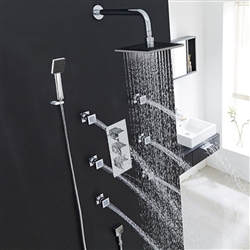 Fontana Kiev Chrome Thermostatic Shower System Set